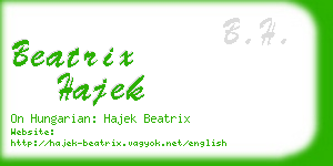 beatrix hajek business card